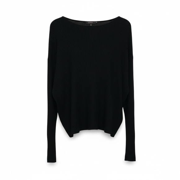 Candies Cozy Ribbed Twist-Front Sweater – Black (Size L) - Picture 7 of 9